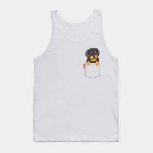 Cute Rottweiler Pocket Puppy Tank Top